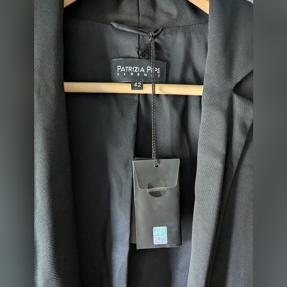 🪞NWT Patrizia Pepe Black Giacca Jacket Size 42/4 - Picture 5 of 9